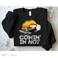 Pontoon Boat Comin In Hot Funny Boating Lake For Dad Sweatshirt thumb 2