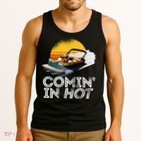 Pontoon Boat Comin In Hot Funny Boating Lake For Dad Tank Top thumb 3