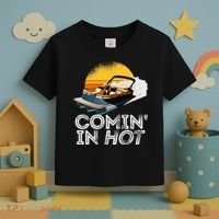 Pontoon Boat Comin In Hot Funny Boating Lake For Dad Toddler T-Shirt thumb 3