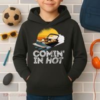 Pontoon Boat Comin In Hot Funny Boating Lake For Dad Kids Hoodie thumb 2