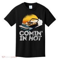 Pontoon Boat Comin In Hot Funny Boating Lake For Dad Kids T-Shirt thumb 0