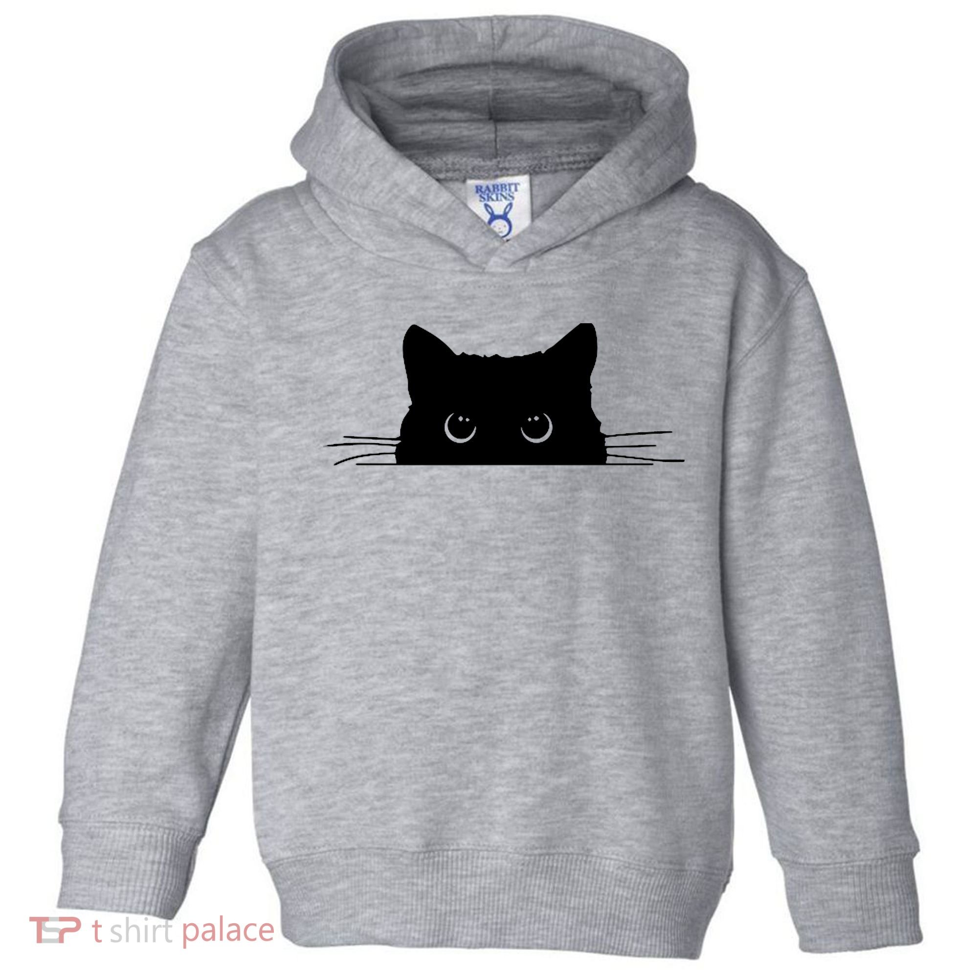 Pocket Black Cat Lover Adult Gift Toddler Hoodie