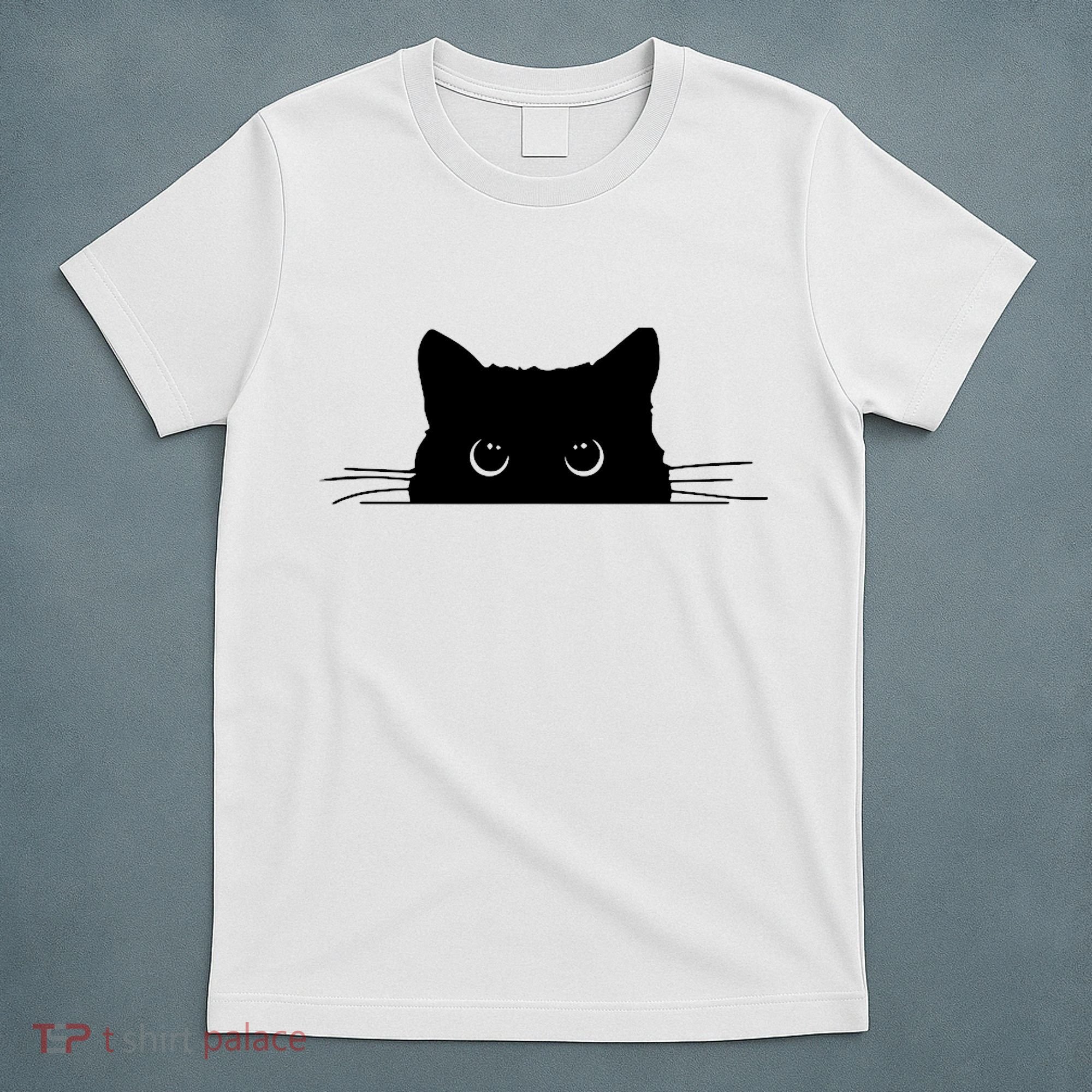 Pocket Black Cat Lover Adult Gift T-Shirt
