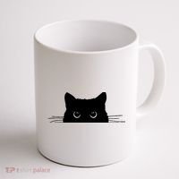 Pocket Black Cat Lover Adult Gift Coffee Mug thumb 1