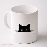 Pocket Black Cat Lover Adult Gift Coffee Mug thumb 0