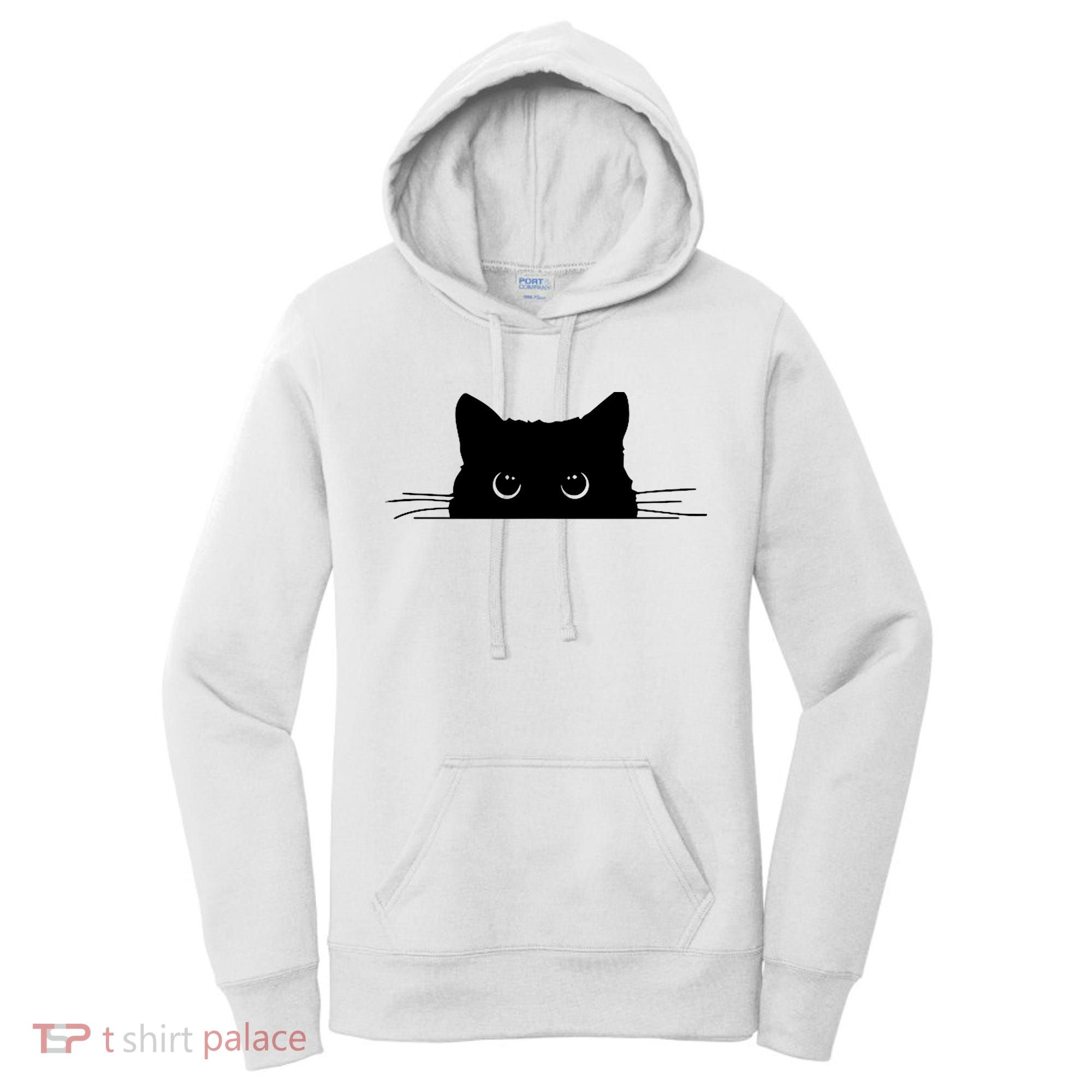 Pocket Black Cat Lover Adult Gift Women's Hoodie