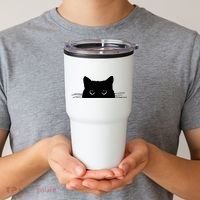 Pocket Black Cat Lover Adult Gift Tumbler thumb 2