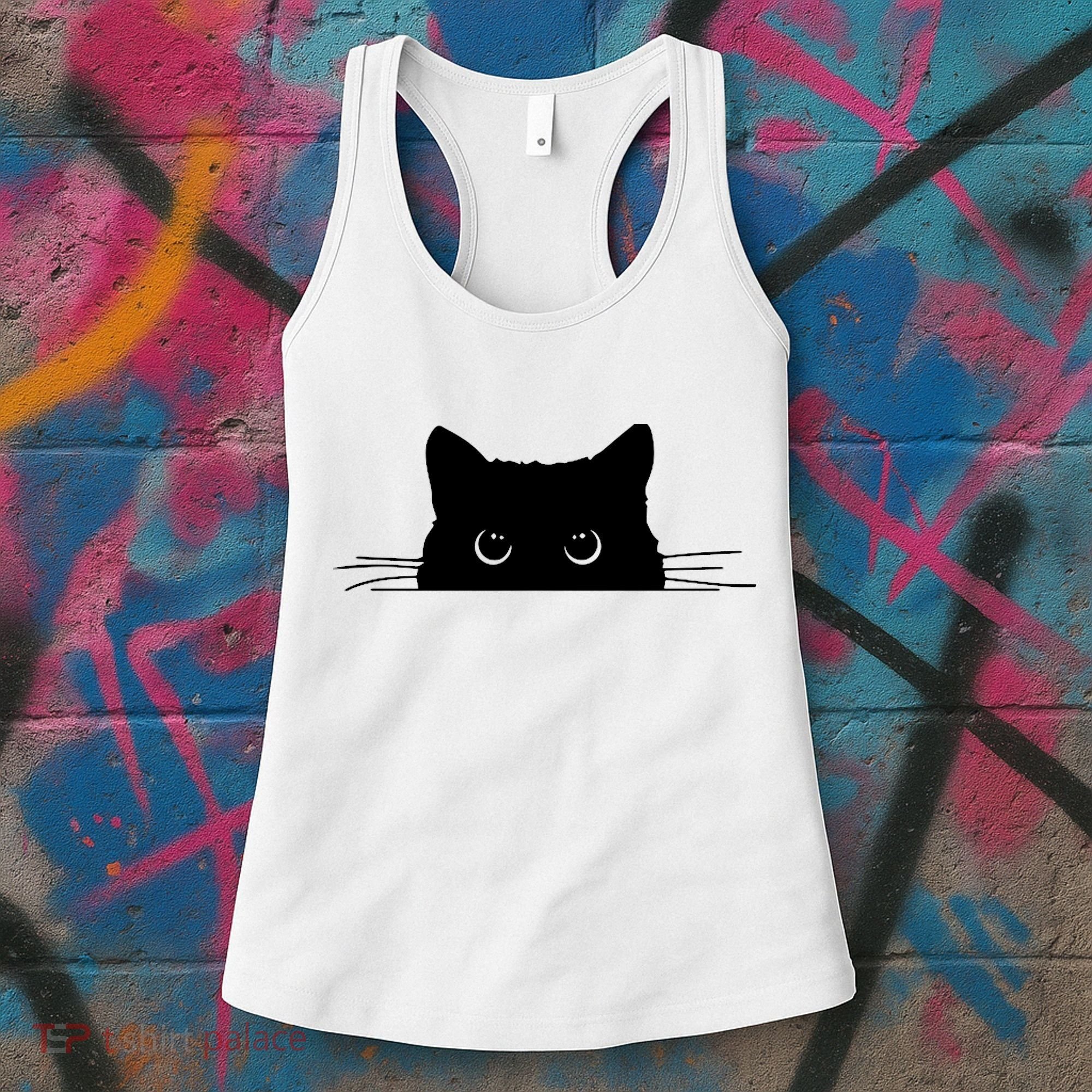 Pocket Black Cat Lover Adult Gift Women's Tank Top