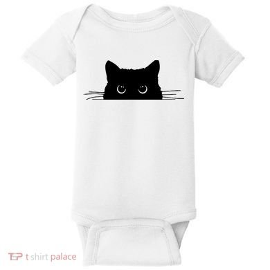 Pocket Black Cat Lover Adult Gift Baby Bodysuit