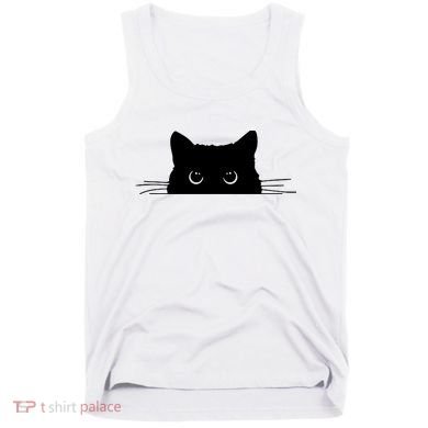 Pocket Black Cat Lover Adult Gift Tank Top