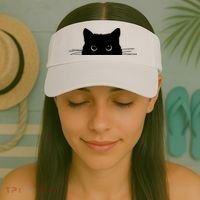 Pocket Black Cat Lover Adult Gift Visor thumb 2