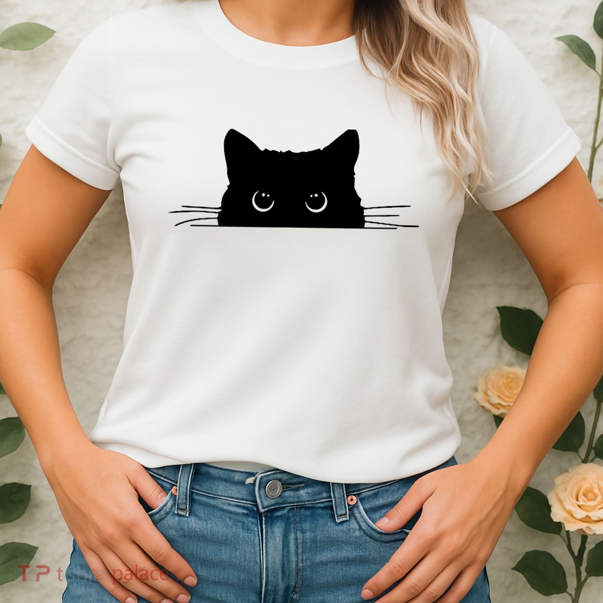Pocket Black Cat Lover Adult Gift Women's T-Shirt