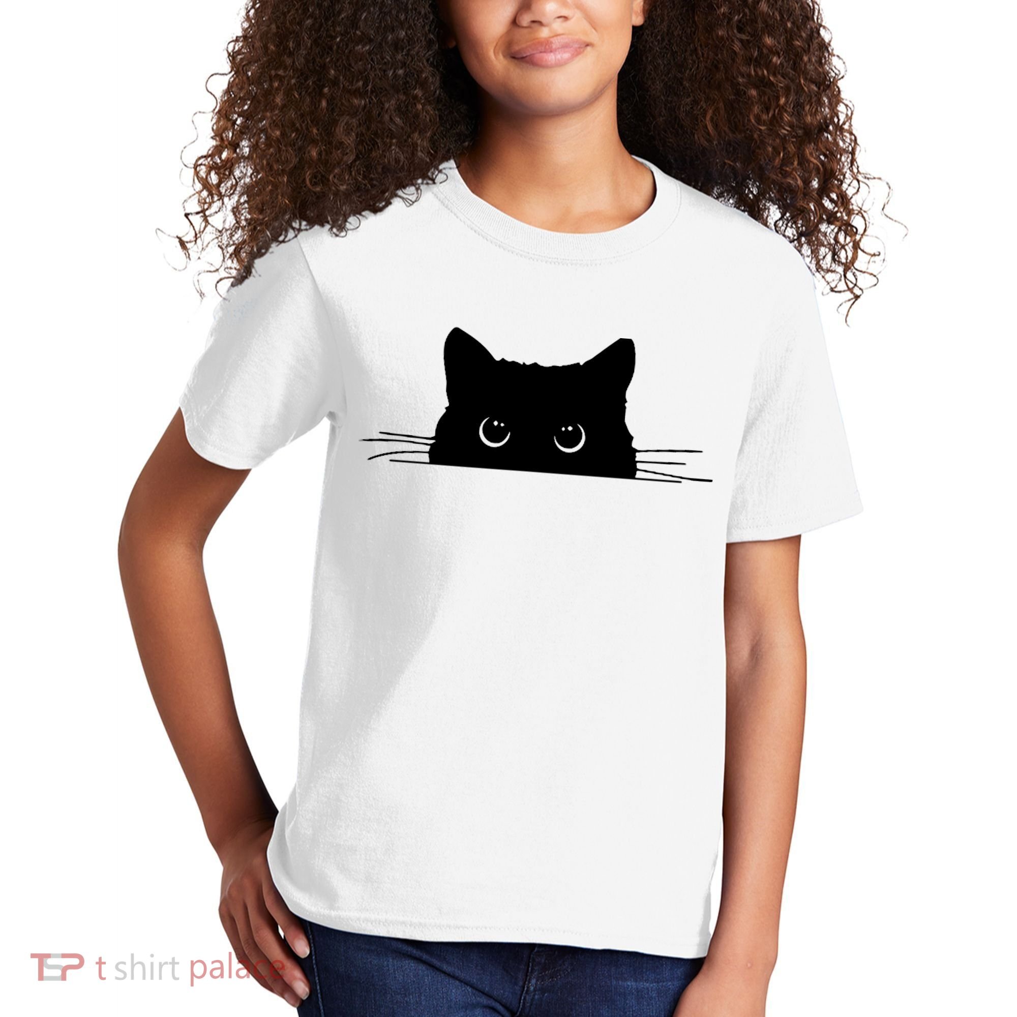 Pocket Black Cat Lover Adult Gift Kids T-Shirt