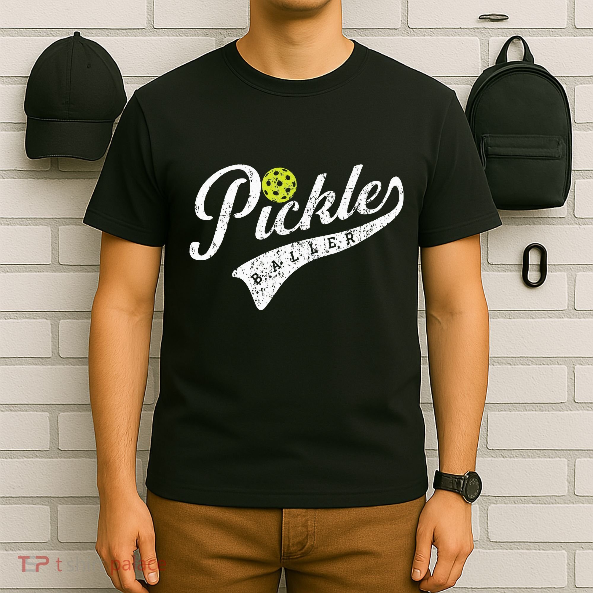 Pickle Baller Cool Paddle Sports Pickleball Lover Vintage T-Shirt