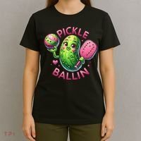 Pickle Ballin Cute Pickleball Women Pickleball Lovers T-Shirt thumb 4
