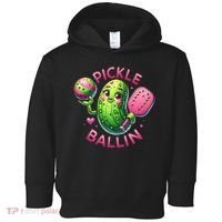 Pickle Ballin Cute Pickleball Women Pickleball Lovers Toddler Hoodie thumb 0