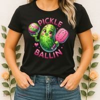Pickle Ballin Cute Pickleball Women Pickleball Lovers Women's T-Shirt thumb 2