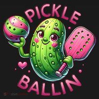 Pickle Ballin Cute Pickleball Women Pickleball Lovers Kids Sweatshirt thumb 2