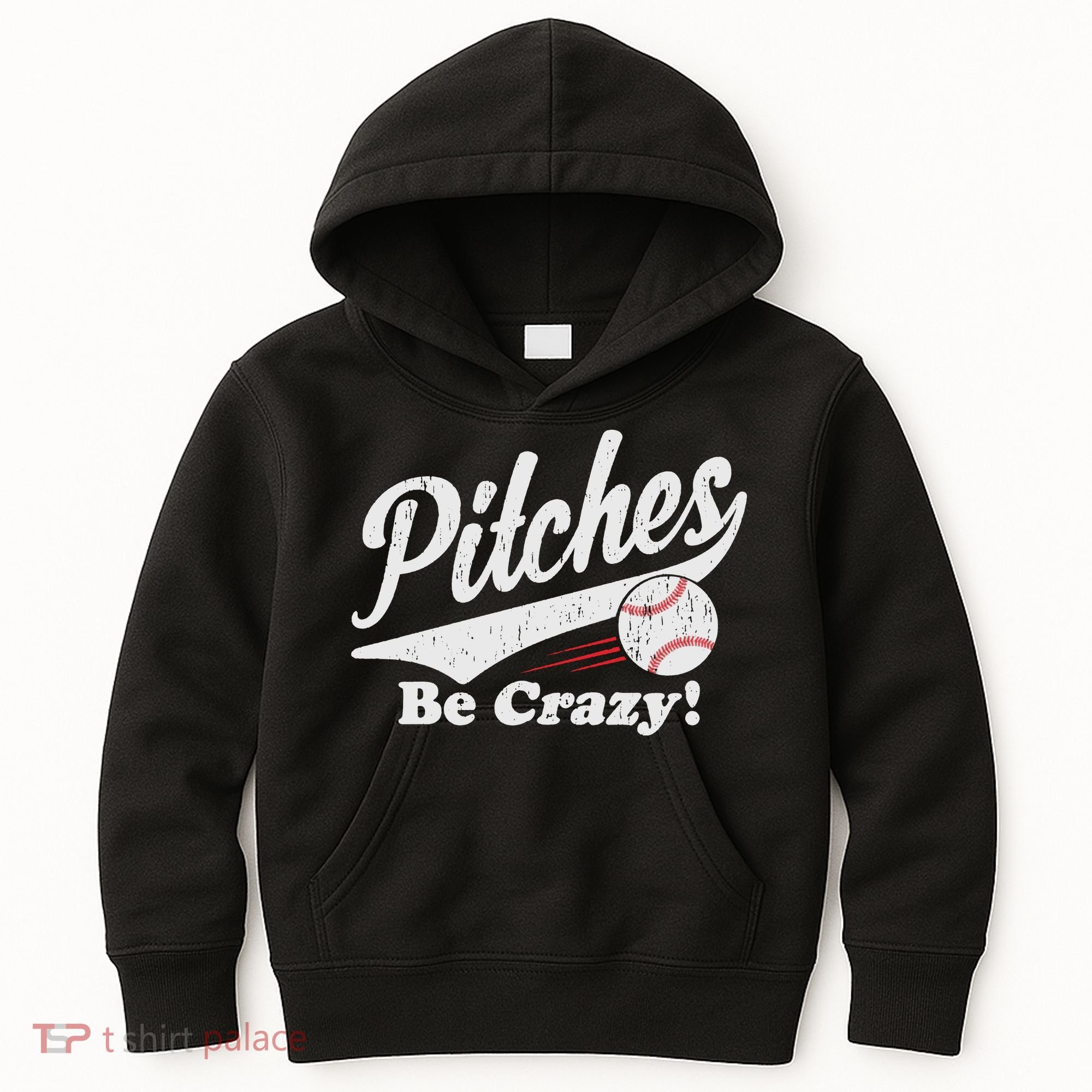 PITCHES BE CRAZY FUNNY BASEBALL MEME Kids Hoodie
