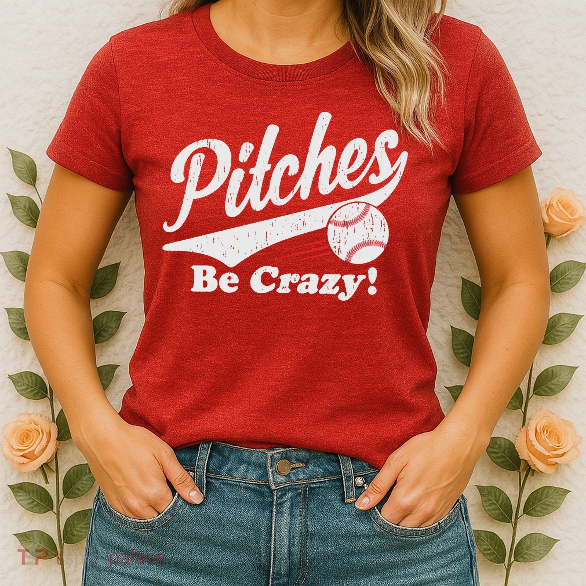 PITCHES BE CRAZY FUNNY BASEBALL MEME Women's T-Shirt