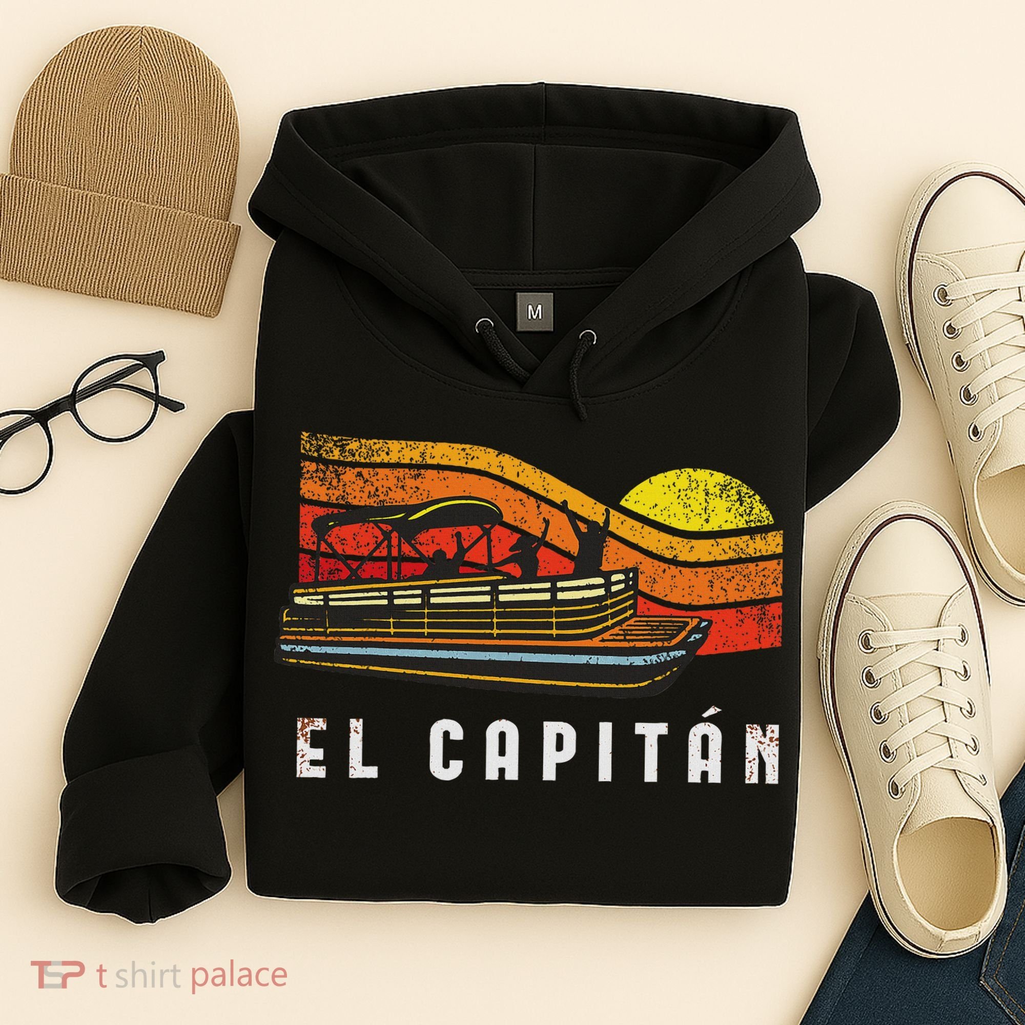 Pontoon Boat Captain El Capitan Hoodie