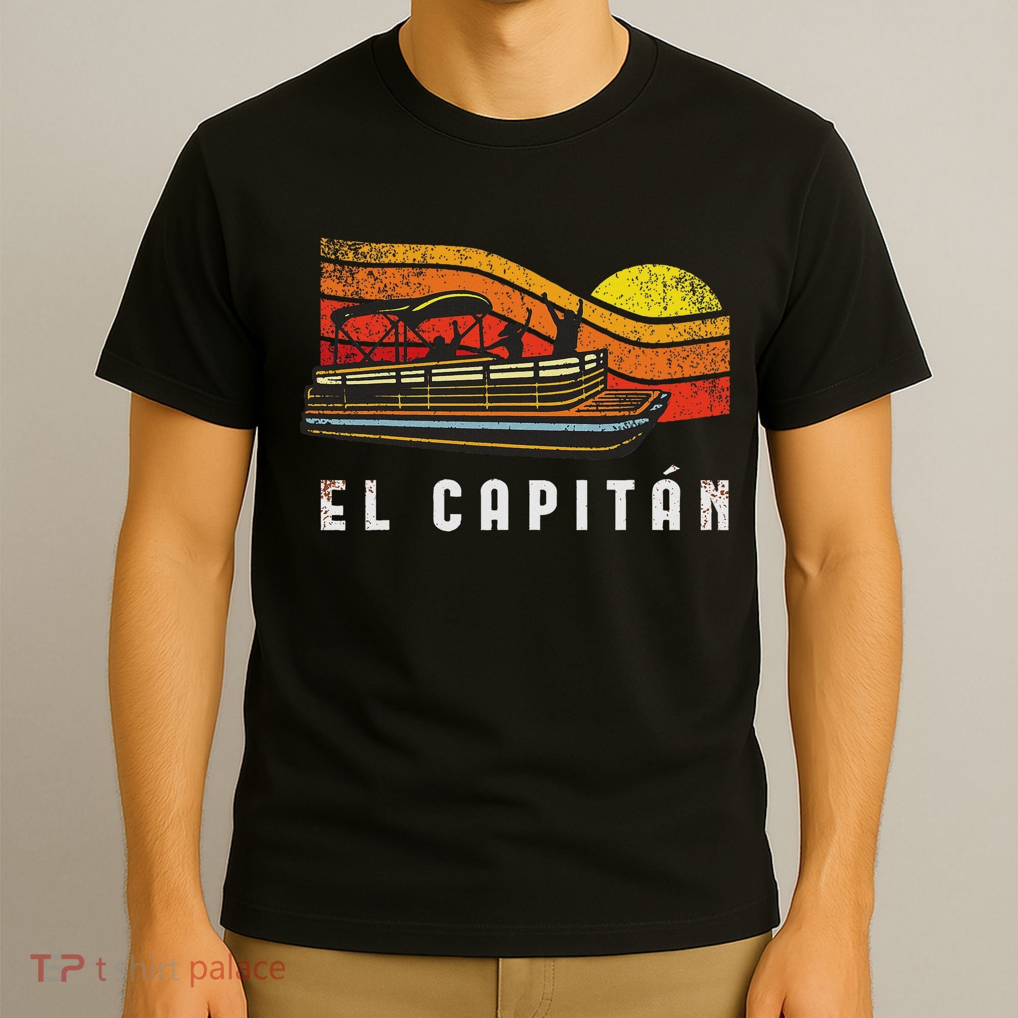 Pontoon Boat Captain El Capitan T-Shirt