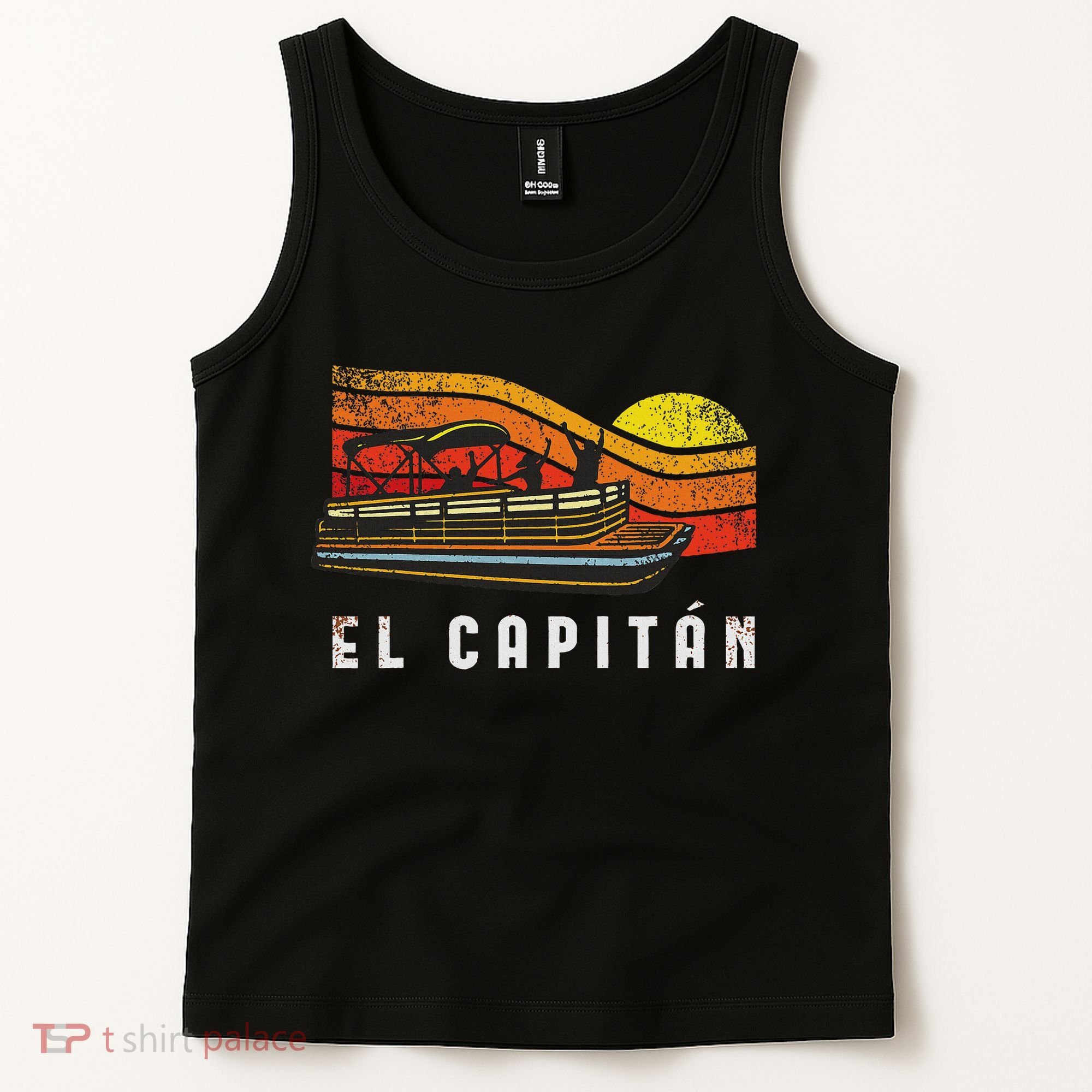 Pontoon Boat Captain El Capitan Tank Top