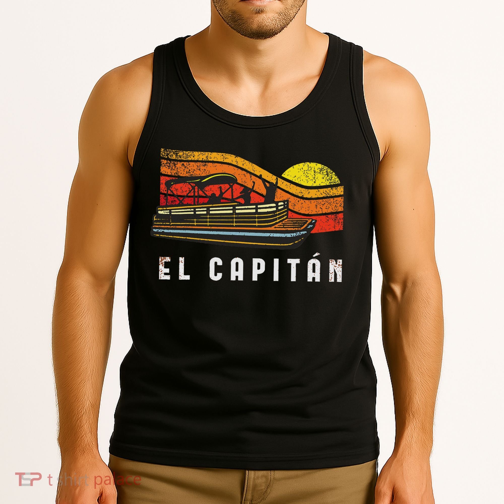 Pontoon Boat Captain El Capitan Tank Top