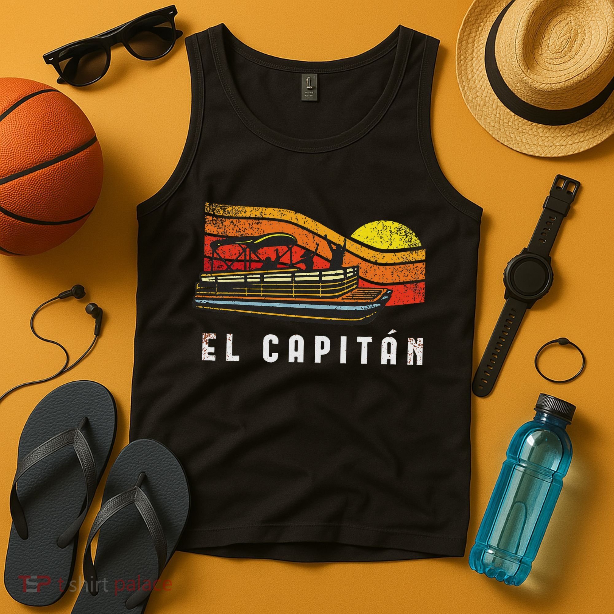 Pontoon Boat Captain El Capitan Tank Top