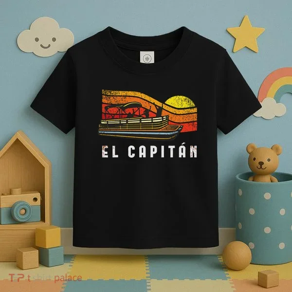 Pontoon Boat Captain El Capitan Toddler T-Shirt