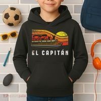 Pontoon Boat Captain El Capitan Kids Hoodie thumb 2