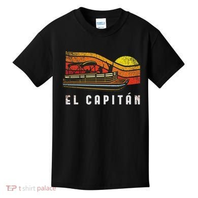 Pontoon Boat Captain El Capitan Kids T-Shirt