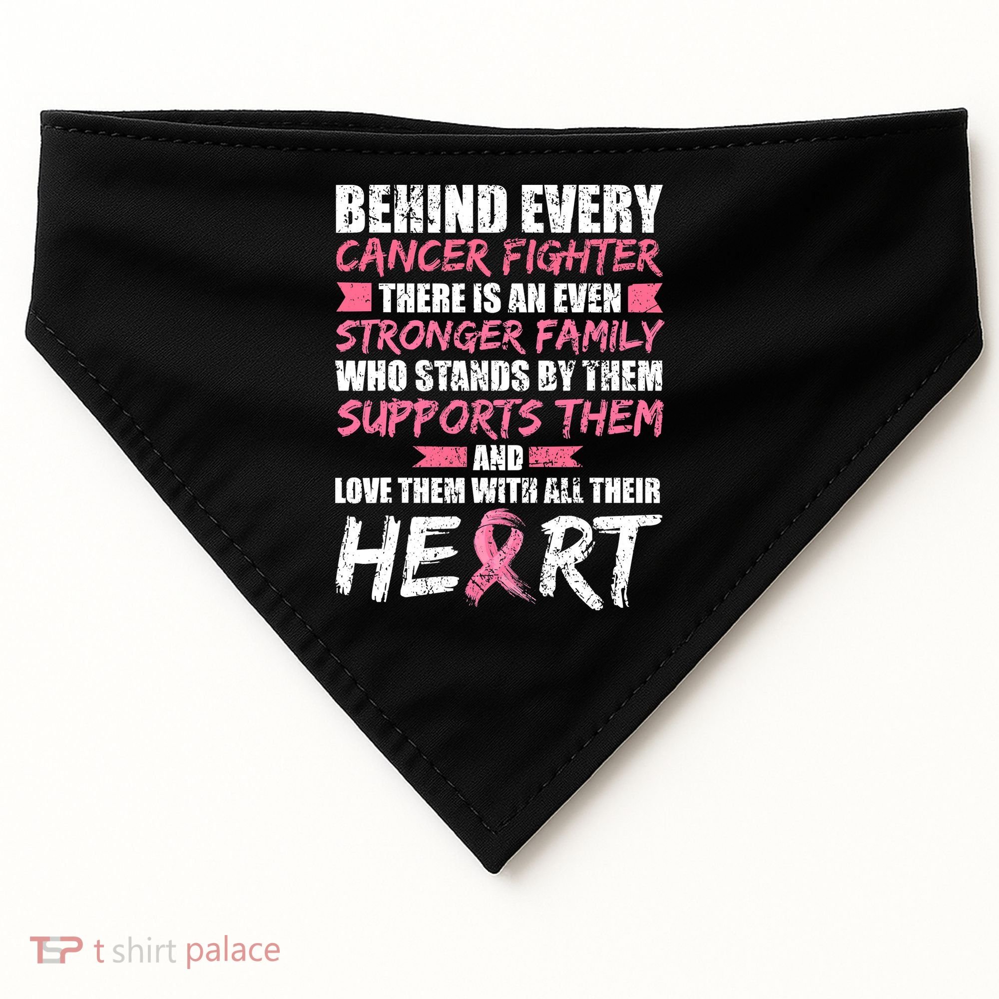 Pink Breast Cancer Support Breast Cancer Women USA-Made Doggie Bandana