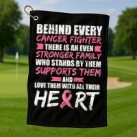Pink Breast Cancer Support Breast Cancer Women Golf Towel thumb 1