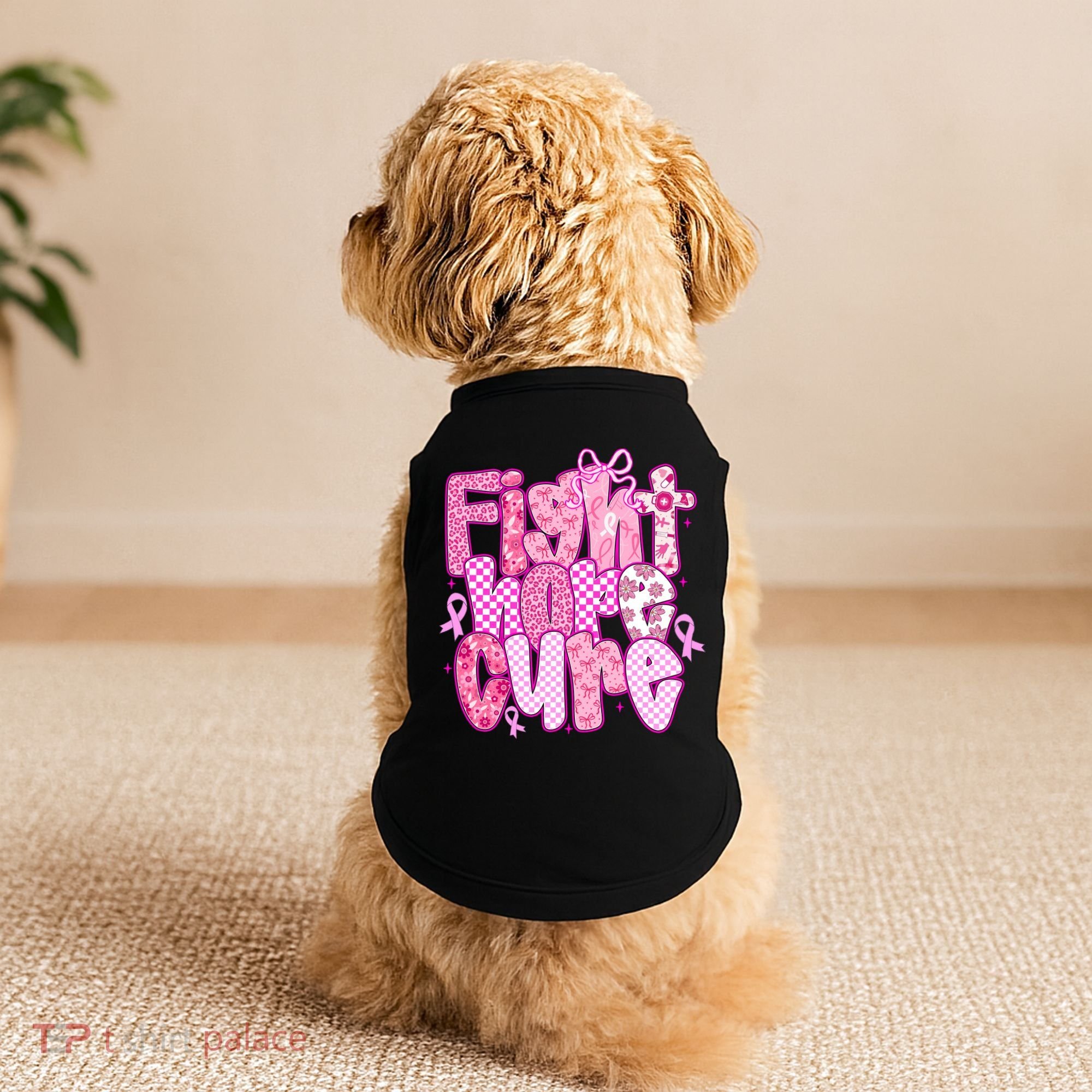 Preppy Breast Cancer Survivor Fight Hope Cure Doggie Tank
