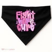 Preppy Breast Cancer Survivor Fight Hope Cure USA-Made Doggie Bandana thumb 0