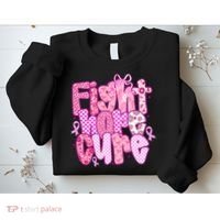 Preppy Breast Cancer Survivor Fight Hope Cure Sweatshirt thumb 2