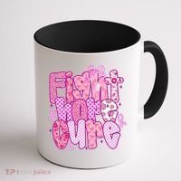 Preppy Breast Cancer Survivor Fight Hope Cure Coffee Mug thumb 1