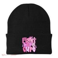 Preppy Breast Cancer Survivor Fight Hope Cure Beanie thumb 0