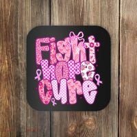 Preppy Breast Cancer Survivor Fight Hope Cure Coaster thumb 0