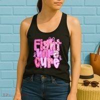 Preppy Breast Cancer Survivor Fight Hope Cure Women's Tank Top thumb 2