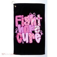 Preppy Breast Cancer Survivor Fight Hope Cure Golf Towel thumb 0
