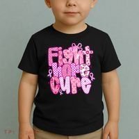 Preppy Breast Cancer Survivor Fight Hope Cure Toddler T-Shirt thumb 2