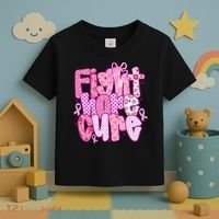 Preppy Breast Cancer Survivor Fight Hope Cure Toddler T-Shirt thumb 3