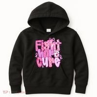 Preppy Breast Cancer Survivor Fight Hope Cure Kids Hoodie thumb 0