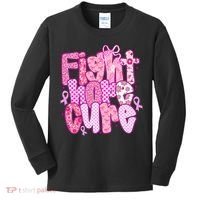 Preppy Breast Cancer Survivor Fight Hope Cure Kids Long Sleeve Shirt thumb 0