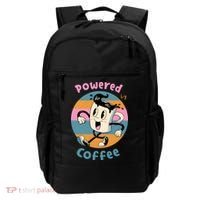 Powered By Coffee Lover Cute Coffee Cup Retro Backpack thumb 0