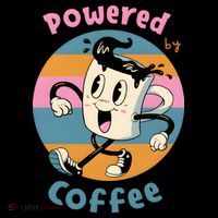 Powered By Coffee Lover Cute Coffee Cup Retro Pom Pom 12in Knit Beanie thumb 2