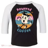 Powered By Coffee Lover Cute Coffee Cup Retro Toddler Fine Jersey T-Shirt thumb 0