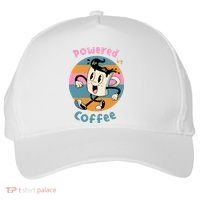 Powered By Coffee Lover Cute Coffee Cup Retro Five-Panel Snapback Cap thumb 0